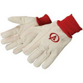Double Palm Canvas Gloves w/ Red Wrist
